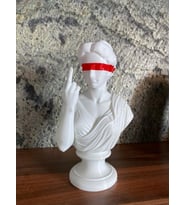 Riva Self Gözü Bantlı Orta Parmak Tasarım Dekoratif Obje 3D Baskı (15 cm)