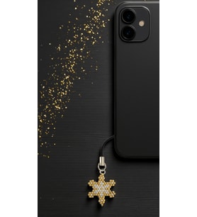 Miyuki Boncuk El Yapımı Kar Tanesi Telefon Çarmı - Charm