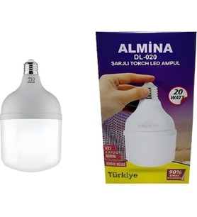 Almina Şarjlı LED Torch LED Ampül DL-030 30W Almina