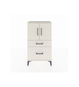 Arges Komodin 2 Raflı 2 Çekmeceli 2 Kapaklı 60x30x106 Aytaşı-Aytaşı