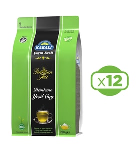 Karali Premium Demleme Yeşil Çay 200 Gr x 12 Adet