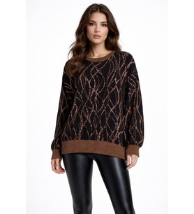 Kadın Yumoş Sıfıryaka Sweatshirt BGL-ST05317 (Siyah)