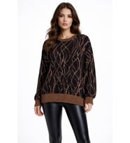Kadın Yumoş Sıfıryaka Sweatshirt BGL-ST05317 (Siyah)