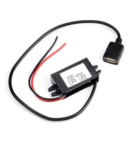 12V/24V to USB-A 5V 3A Modül F35J5V3A 30cm Type A Usb Kablolu Su Geçirmez Şarj Telefon Voltaj Düşür