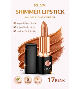 Shimmer Lipstick Metalic Light Copper No:912 Işıltılı Parlak Vegan Temiz Ruj