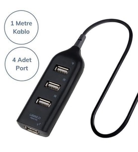 Çok Amaçlı 4 Port Girişli Güçlü Usb 20 Port Çoklayıcı Çoğaltıcı Adaptör Switch Splitter Hub
