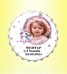 Pony Resimli İsimli Yıldızlar Kapak Magnet Açacak Kişiye Özel
