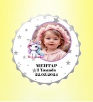 Pony Resimli İsimli Yıldızlar Kapak Magnet Açacak Kişiye Özel