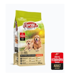 Energy Pet Food Dog Food ® Yetişkin Köpek Maması Sığıretli – 15 Kg