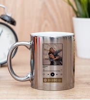 Kişiye Özel Spotify Tasarım Fotoğraflı Silver Kupa Bardak