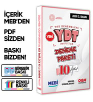YKS-YDT İngilizce MEBİ OGM Deneme Paketi Güncel 10lu Fasikül (Deneme Paketi) BASKI ÜCRETİ