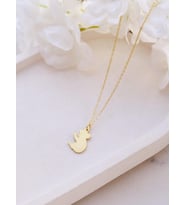 Kişiye Özel 925 Ayar Gümüş Minimalist Koala Figürlü Kolye (Gold)