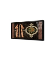 Osmanlı Arması ve Kaftan 2 Çerçeveli Cam Tablo
