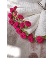 Pembe Çiçekli Buket Battaniye / Sevgililer Günü - Anneler Günü / TV Battaniyesi 100 cm