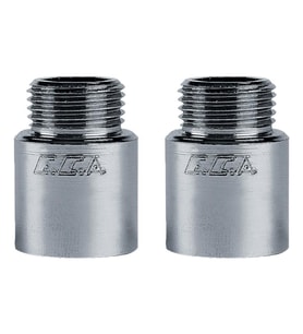2 Adet ECA 1/2  2,5cm Uzatma Krom (Musluk Uzatma) 102134016 Pirinç E.C.A