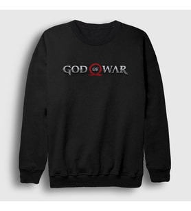 Presmono Unisex Siyah Logo God Of War Sweatshirt 405777tt