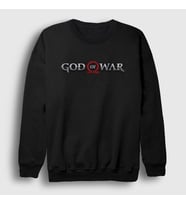 Presmono Unisex Siyah Logo God Of War Sweatshirt 405777tt