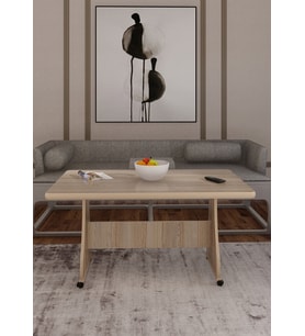 Eliusta Tekerlekli Mdf Masa %100 Mdf Mutfak Masası Orta Sehpa