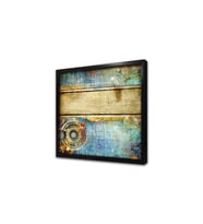 Vintage Jeans Background Çerçeveli Mdf Tablo