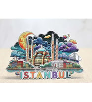 Ahşap İstanbul Temalı Magnet