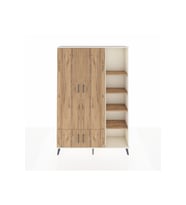 Arges Gardrop 6 Raflı 4 Kapaklı Tek Askılı 132x30x195 Aytaşı-Çam