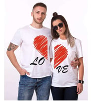 Tshirthane Lo Ve Çizgi Sevgili Kombinleri Tshirt Kombini (Tek Ürün Fiyatıdır.)