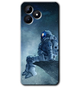 Realme C53 Kılıf HD Desen Baskılı Kılıf - Astronot Yalnızlığı