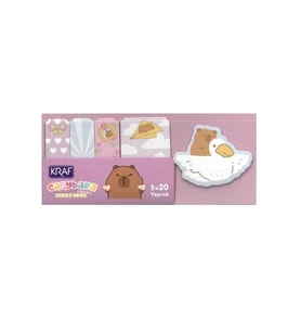 KRAF 2217-CB CAPYBARA 5 X 20YP YAPIŞKANLI NOT KAĞIDI SET - TEKLİ