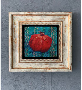 Çerçeveli Taş Duvar Dekoru 20 X 20 Cm Nar Görsel