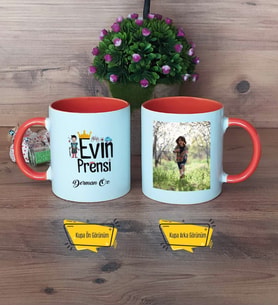 Evin Prensi Kupa Bardak Turuncu Fotoğraflı Çocuk Hediyeleri