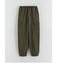 LCW Kids Yeşil Beli Lastikli Erkek Çocuk Kargo Jogger Pantolon