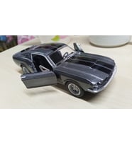 Kinsmart Oyuncak Metal Model Araba 1/36 Çek Bırak 1967 Siyah Shelby Gt-500 Füme