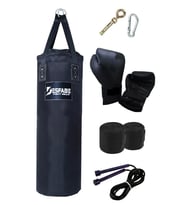 Desfabe Polydes 80x25 Cm Kolonlu Boks Kum Torbası Siyah+Askı Aparatı+Boks Eldiveni+El Bandajı+İp