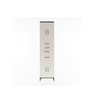 Hyperion Dolap 2 Raflı 4 Çekmeceli 4 Kapaklı 60x44x243 Antrasit-Aytaşı