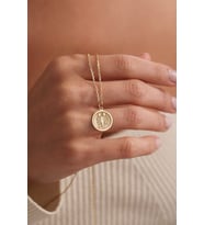 Kişiye Özel 925 Ayar Gümüş Akrep Figürlü Kolye (Gold)