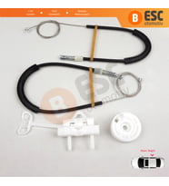 Fiat Linea 323 110 2007-2018 51898678 İçin Elektrikli Arka Sağ Kapı Cam Kriko Tamir Seti