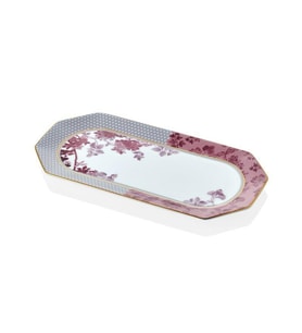 LAMEDORE TEA DELİGHT 25 CM KAYIK TABAK PİNK REGENCY DAMASK 1 ADET