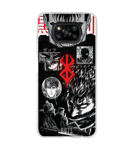 Poco X3 Pro / X3 NFC Uyumlu Berserk Anime Tasarımlı Şeffaf Telefon Kılıfı