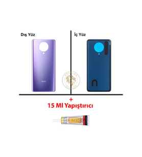 Redmi K30 Pro Mor Arka Pil Kapağı Batarya Kapağı Lazer Kesim Back Cover