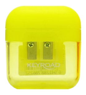KEYROAD KR973104 TWIN-HOLE ŞEFFAF RENKLİ ÇİFT GÖZLÜ KALEMTRAŞ