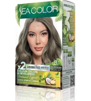 Sea Color Amonyaksız, Vegan, Doğal, Besleyici Kalıcı Saç Boyası%100 Beyaz Kapama (1 Paket 2 X 50 Ml