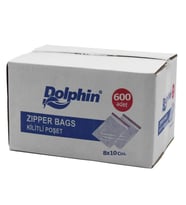 Dolphin Kilitli Şeffaf Buzdolabı Kilitli Saklama Poşeti Torba - 8x10 Cm. - 1000 Adetlik Kutu