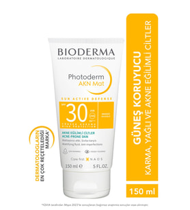 BIODERMA Photoderm AKN Mat Sivilce Karşıtı Güneş Kremi Yağlı Akne Eğilimli Ciltler Matlaştırıcı Etki 150 ml 3701129807378