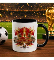 BK Gift Kuzey Mekadonya Taraftar Temalı Dünya Futbol Kupası Tasarımlı Siyah Kupa Bardak-4