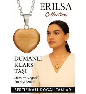 Sertifikalı Kalp Model Dumanlı Kuvars Taşı Kolye – Negatif Enerjiye Karşı Kalkan ve Ruhsal Arınma (Çok Renkli)