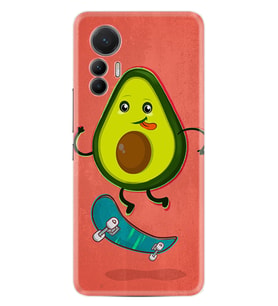 Xiaomi 12 Lite Kılıf Silikon Desen Özel Seri Avokado Skate 1741