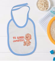 BK Kids Te Şindi Koparacam Tasarımlı Mavi Bebek Mama Önlüğü-1