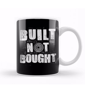 Funny Built Not Bought Weightlifting Gym Kupa Bardak Porselen