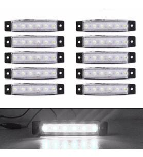 PARMAK LED 12 VE 24 VOLT ÇALIŞMA ÖZELLİĞİ SU GEÇİRMEZ (10 ADET)BEYAZ