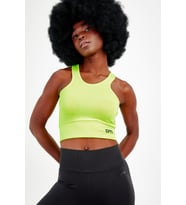 Maraton SlimFit Kadın Bisiklet Yaka  Neon Sarı Bra